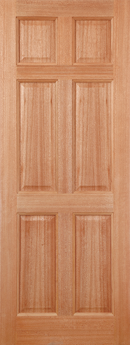 Hardwood Colonial Six Panel Solid Dowell Exterior Door - Blacketts Doors